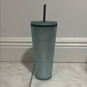 Starbucks Blue Tumbler with Straw